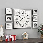 FirsTime & Co. Love Frame Gallery Set Wall Clock 20" 6" Plaques $8.41