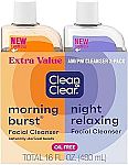 2-Pack 8-Oz Clean & Clear Day and Night Face Cleanser $5.40