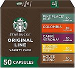 50 Count Starbucks by Nespresso Variety Pack Coffee $24