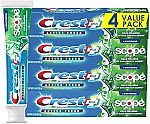 4-pack Crest Complete Active Fresh + Whitening Toothpaste, 5.5oz $7.99