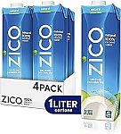 4-pack Zico 100% Coconut Water 33.8 fl oz $11