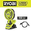 RYOBI ONE+ 18V Cordless Hybrid WHISPER SERIES 7-1/2 in. Fan (Tool Only) $25