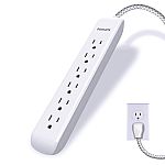 Philips 6-Outlet Surge Protector Power Strip 4ft Cord SPC3064WE/37 $7