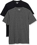 2-Pk Amazon Essentials Men's Slim-Fit Short-Sleeve Crewneck T-Shirt $4.40