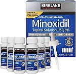 6 Pack Minoxidil Liquid Extra Strength Hair Regrowth Treatment $18