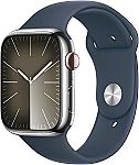 Apple Watch Series 9 [GPS + Cellular 45mm] Smartwatch with Silver Stainless steel Case $429