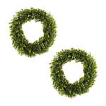2-Count 15" Pure Garden Indoor/Outdoor Hedyotis Artificial Wreaths $13.57