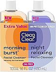 2-Pack 8-Oz Clean & Clear Day and Night Face Cleanser $5.90