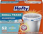 52-Count Hefty 4 Gallon Small Trash Bags $5.34 and more