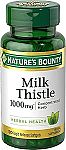 50 Ct Nature's Bounty Milk Thistle, Herbal Health Supplement 1000mg $2.45