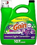 154-Oz Gain + Aroma Boost Liquid Laundry Detergent (Moonlight Breeze Scent) $8.77