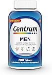 200 Count Centrum Multivitamin for Men $9 and more