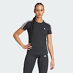 adidas women Essentials Slim 3-Stripes Tee $5 + Free Shipping