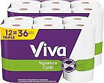 12-Pack Viva Signature Cloth Triple Roll Paper Towels $19.75