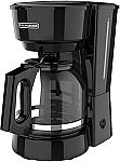 BLACK+DECKER 12-Cup Coffee Maker with Easy On/Off Switch $9.99