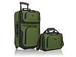 U.S. Traveler Rio Rugged Fabric Expandable Carry-On Luggage 2-Piece Set $40 and more