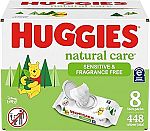 448 Count Huggies Natural Care Sensitive Baby Wipes $10.85