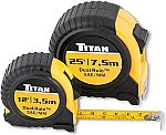 Titan 2-Piece Combo Dual Rule Tape Measure Set $4.49