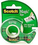 Scotch 3M Magic Tape with Dispenser, 3/4" x 300" $1.57