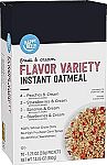 10-Count 1.23-Oz Happy Belly Instant Oatmeal (Fruit & Cream Variety Pack) $1.65