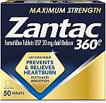 50-Ct Zantac 360 Maximum Strength Tablets $10.48