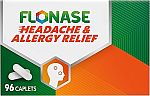 96 Count Flonase Headache and Allergy Relief Caplets $8