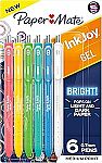 6-pack Paper Mate InkJoy Bright Gel Pens, Medium Point (0.7mm) $5.60