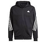 adidas Men's Black Hoodie: Future Icons 3-Stripes Full Zip $16.80 and more