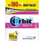 180-Count Orbit Bubblemint Sugarfree Gum $2.25