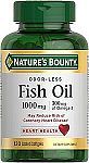 240-Ct 300mg Nature's Bounty Fish Oil Coated Softgels $6