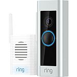 Ring Wired Doorbell Plus (Video Doorbell Pro) bundle with Ring Chime Pro $90