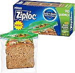 90-Count Ziploc Sandwich Bags $3.20