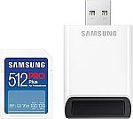 SAMSUNG PRO Plus Full Size 512GB SDXC Memory Card + Reader $32.60