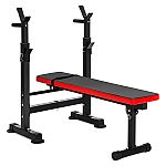 BalanceFrom LX400 Adjustable Olympic Workout Bench with Squat Rack $48