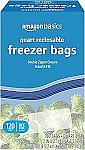 120-Count Amazon Basics Zippered Stand & Fill Freezer Quart Bags $5.60