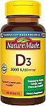 2 x 100 Count Nature Made Vitamin D3 2000 IU $6 and more