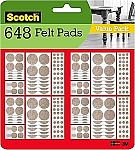 Scotch Felt Pads Value Pack, 648 Pcs $5.80