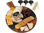11.5" Acacia Wood Charcuterie Board w/ Chalkboard Labels $12.99