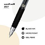 12-Pack uni-ball 207 0.5mm Micro Point Retractable Gel Pens (Black) $6.41