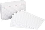 100 Count Amazon Basics Heavy Weight Ruled Lined Index Cards $0.99