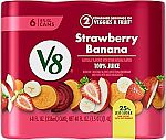 6-Pack 8-Oz V8 100% Juice (Strawberry Banana) $3.63