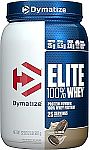 32-Oz Dymatize Elite 100% Whey Protein Powder (Cookies & Cream) $17.03