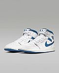 Nike Men's Air Jordan 1 Mid SE Shoes (White/Sail/Industrial Blue) $65.58