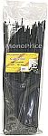 100-Count Monoprice Cable Tie 11" 50LBS $1.99