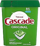 85-Count Cascade ActionPacs Fresh Scent Pac Dishwasher Detergent $11.44