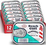 12-Ct 3.75 Oz Beach Cliff Wild Caught Sardines in Soybean Oil $7.65