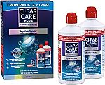 2-Ct 12 Oz Clear Care Plus Cleaning Solution with Lens Case $12.59