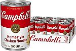 12-Pack 10.5-Oz Campbell's Condensed Chicken Noodle Soup $8