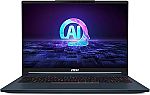 MSI Stealth 16 AI Studio 16” 240Hz QHD+ Gaming Laptop (Ultra 9 185H RTX 4060, 32GB, 1TB SSD) $1476.99