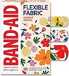 30-Ct Band-Aid Brand Flexible Fabric Adhesive Bandages $1.76